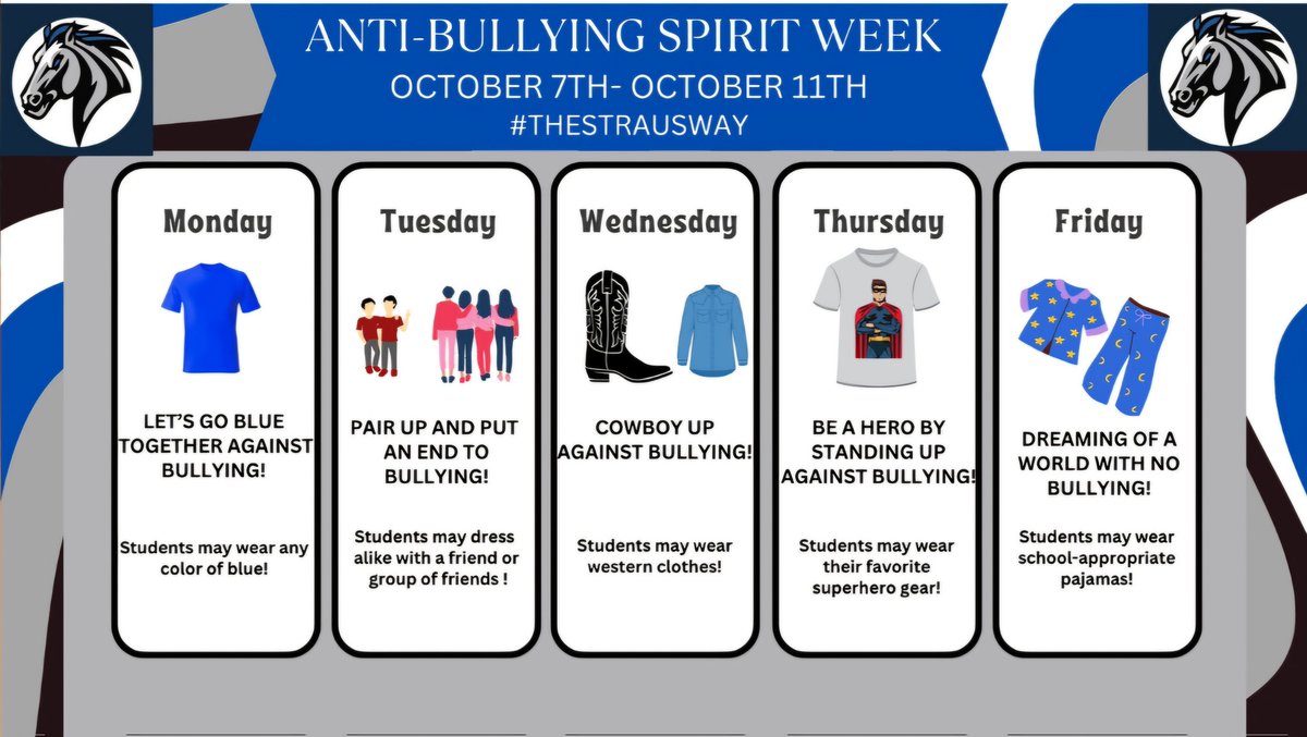 It's #AntiBullyingWeek!
Have the conversation with your student!

#TheStrausWay!
#StrausMavericks