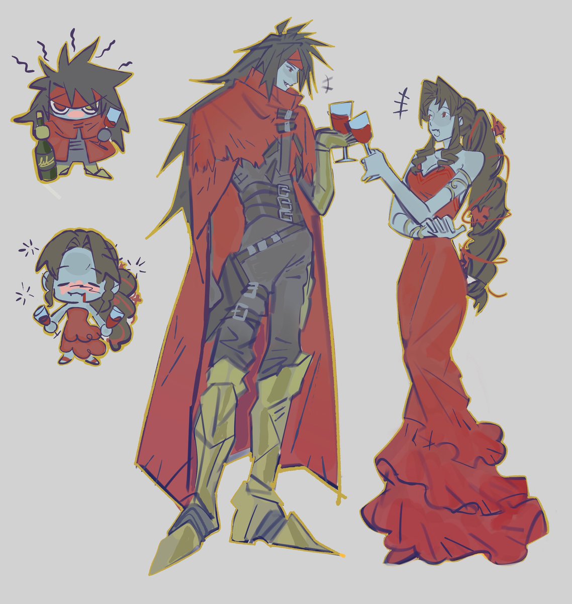 Vincent &amp; Aerith as vampires bc it’s been haunting me for days