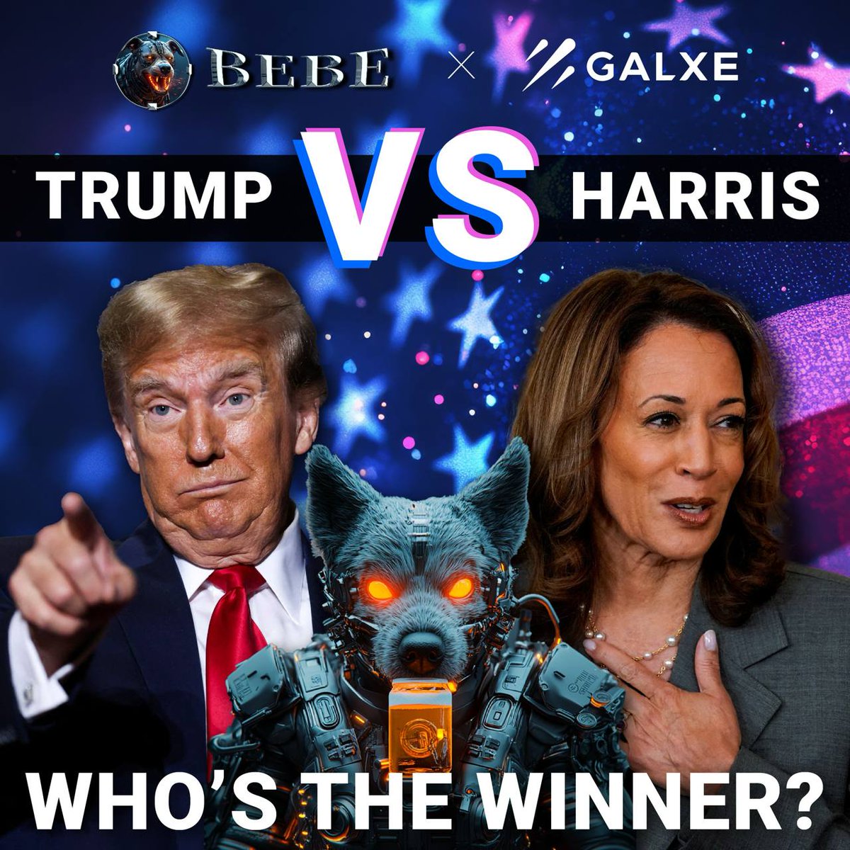 BEBE_BE1BE's tweet photo. 🗳️ Trump vs Harris: Who Will Win the Election? 🇺🇸🔥

As the 2024 U.S. election heats up, all eyes are on Trump vs Harris—but the real winner could be YOU with $BEBE! 🌕🚀

No matter who claims the White House, BEBE is already leading the charge in MEME+ and GameFi. Why wait for the election results when you can start trading BEBE now and secure your future in the Web3 space? 🎮📈 With BEBE, you’re already winning—no matter who comes out on top! 💥

Plus, don’t miss out on the BEBE Discord & Galxe Tournament Week for your chance to win BIG prizes! 🎉💰

👉 Galxe: https://t.co/5ey9UKwbVO
👉 Discord: https://t.co/JaGct2fatT

#BEBE $MEME+ #Election2024 #BEBECrypto #WinningWithBEBE #Web3 #GameFi #Crypto
