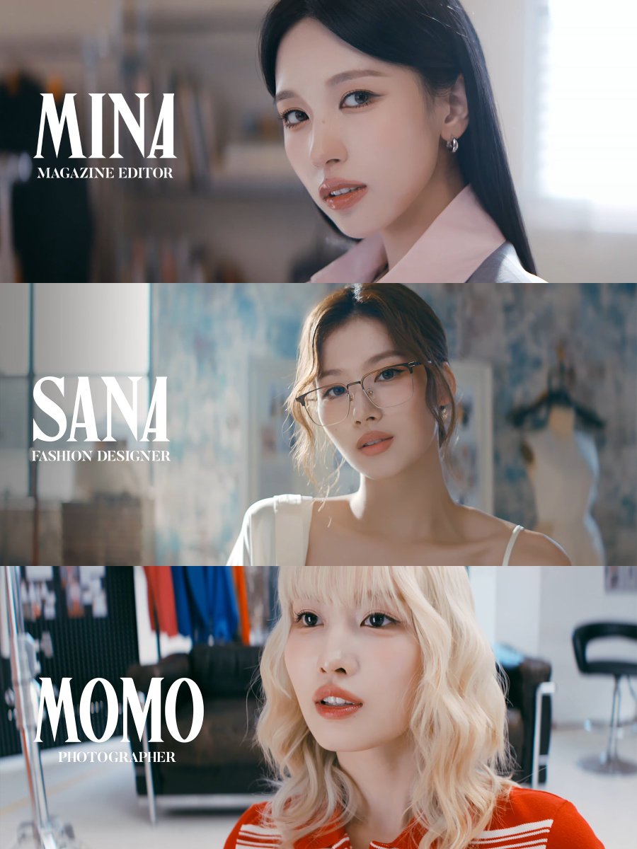 godmitzu's tweet photo. MISAMO IN NEW LOOK

MINA - MAGAZINE EDITOR
SANA - FASHION DESIGNER
MOMO - PHOTOGRAPHER https://t.co/WNzrbpeHbU