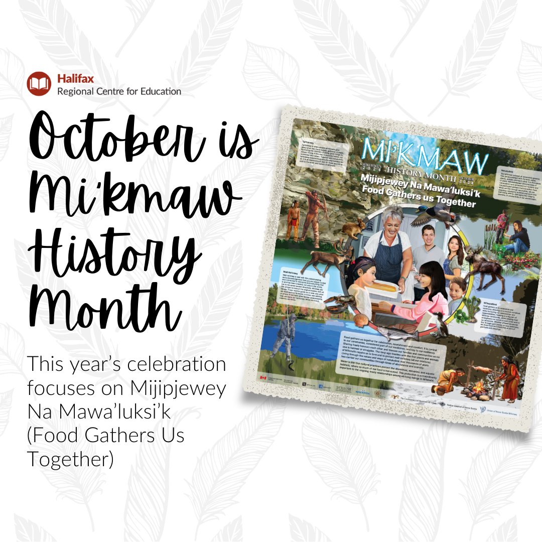 In October, we recognize Mi'kmaw History Month. This year’s celebration focuses on Mijipjewey Na Mawa’luksi’k (Food Gathers Us Together).