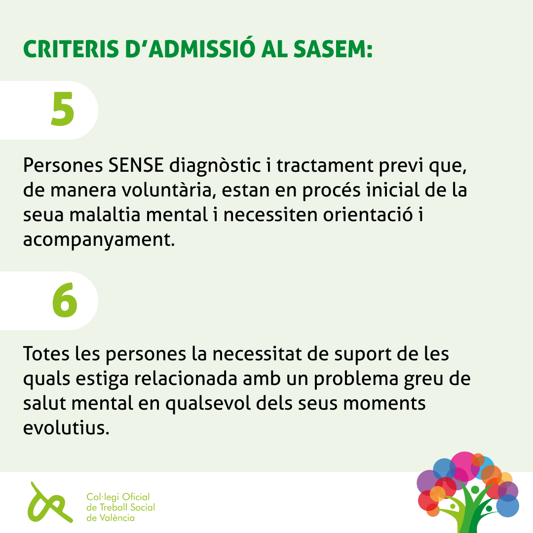 #GrupdeTreballSASEM 🟢
Us compartim una guia amb els criteris d'admissió al SASEM i algunes notes a tindre en compte que s'han detectat en el funcionament del programa, per part del Grup de treball SASEM del COTS València.