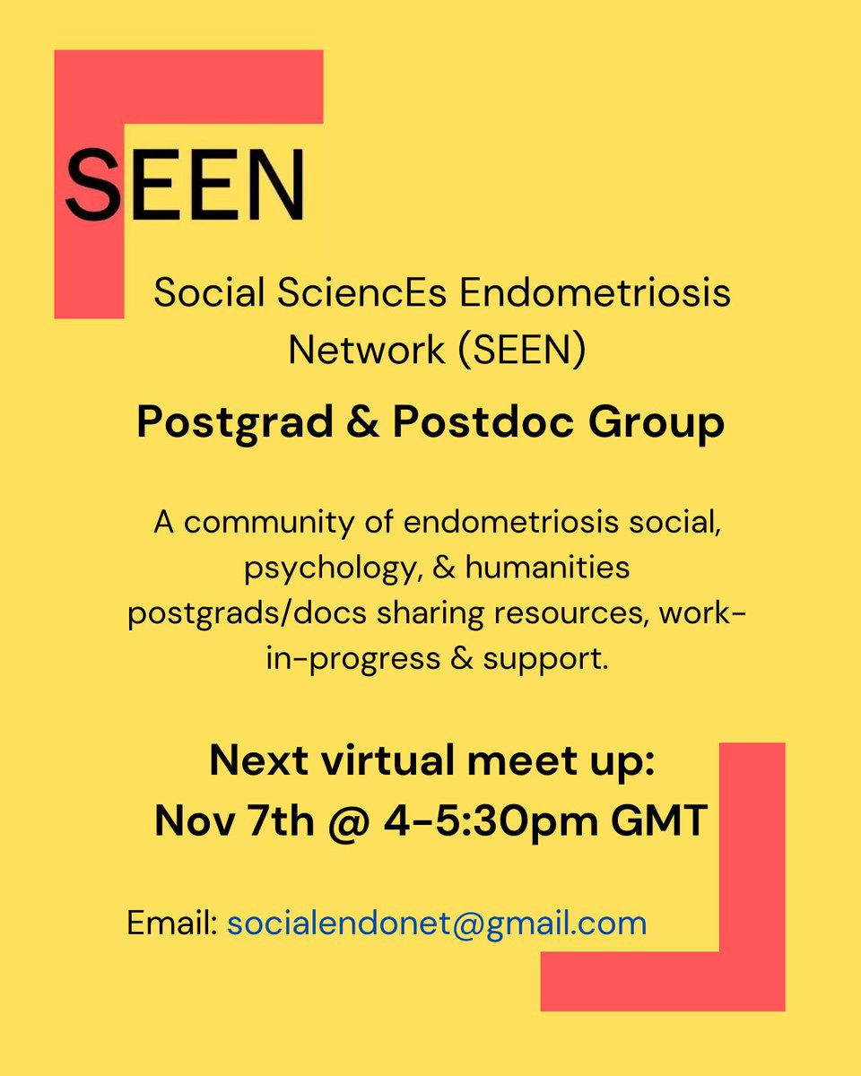 Our next virtual Postgrad/doc meet up on Nov 7th  will be focused on turning thesis chapters into publications, followed by general open discussion/support session