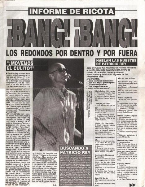 Un 7 de oktubre de 1989 Patricio rey y sus redonditos de ricota lanzaban su cuarto álbum de estudio "¡Bang! ¡Bang!... Estas liquidado", para mucha gente el mejor disco de la banda.
Cual es tu tema favorito de este discazo?👇👇👇