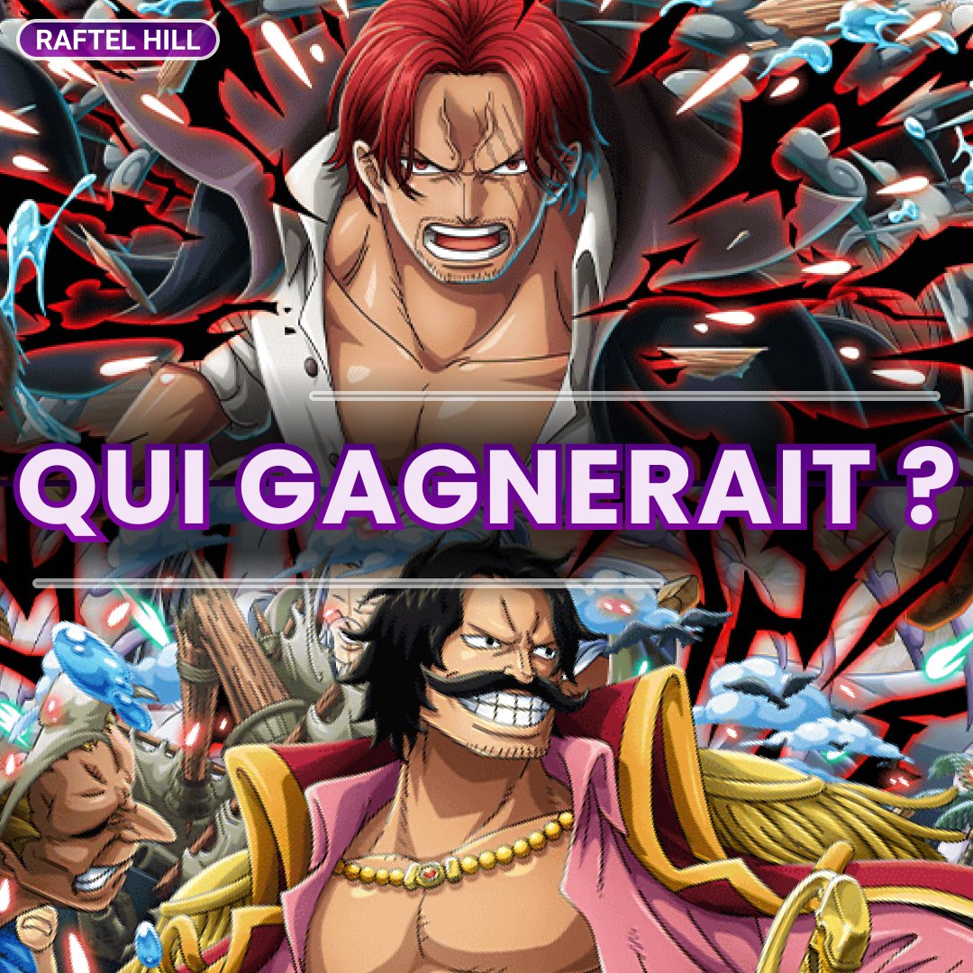 RaftelHill's tweet photo. Entre le roux et le moustachu qui gagne ?

Shanks Vs Roger ⚔️

#ONEPIECEfight https://t.co/8hSuTF00dr
