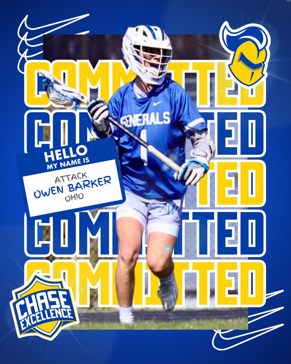 Owen Barker is a big offensive commit coming to us from Toledo Ohio! Owen has been a fundamental member of the Anthony Wayne lacrosse program since his freshman year ⭐ #ChaseExcellence