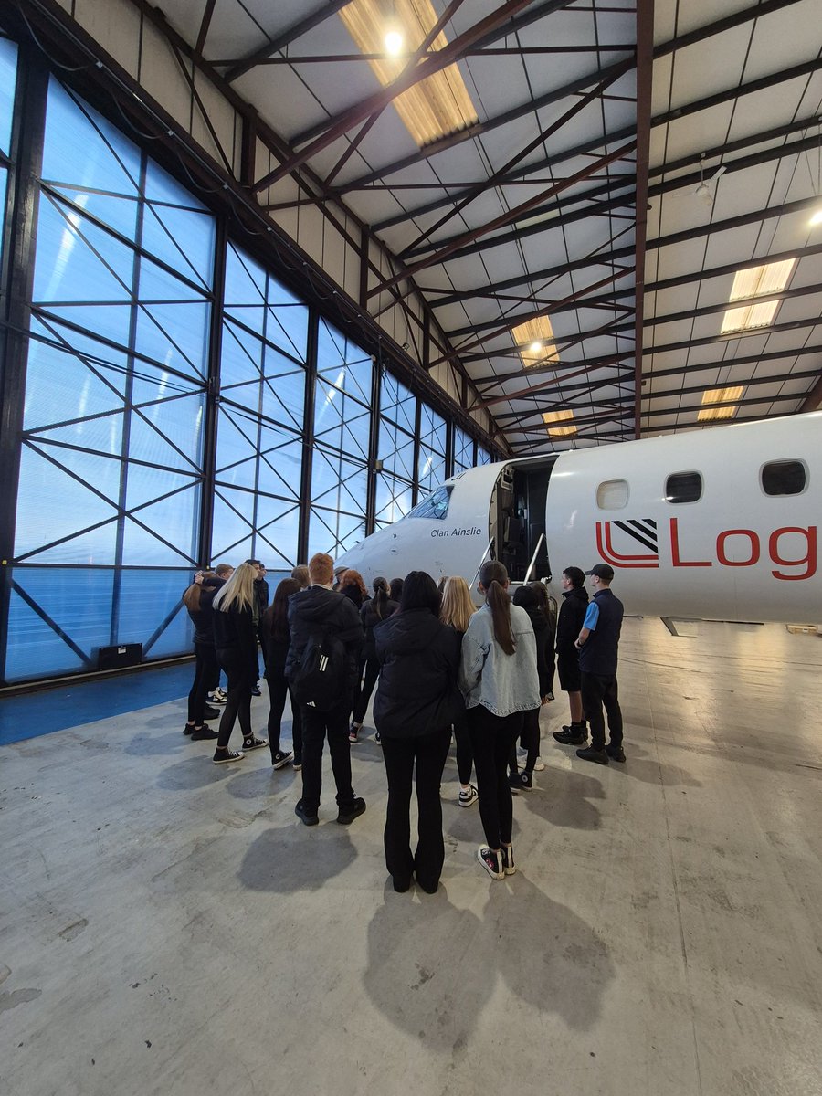 Thanks to <a href="/FlyLoganair/">Loganair</a> for welcoming our Travel and Tourism classes and discussing future  employability options in the tourism sector ✈️