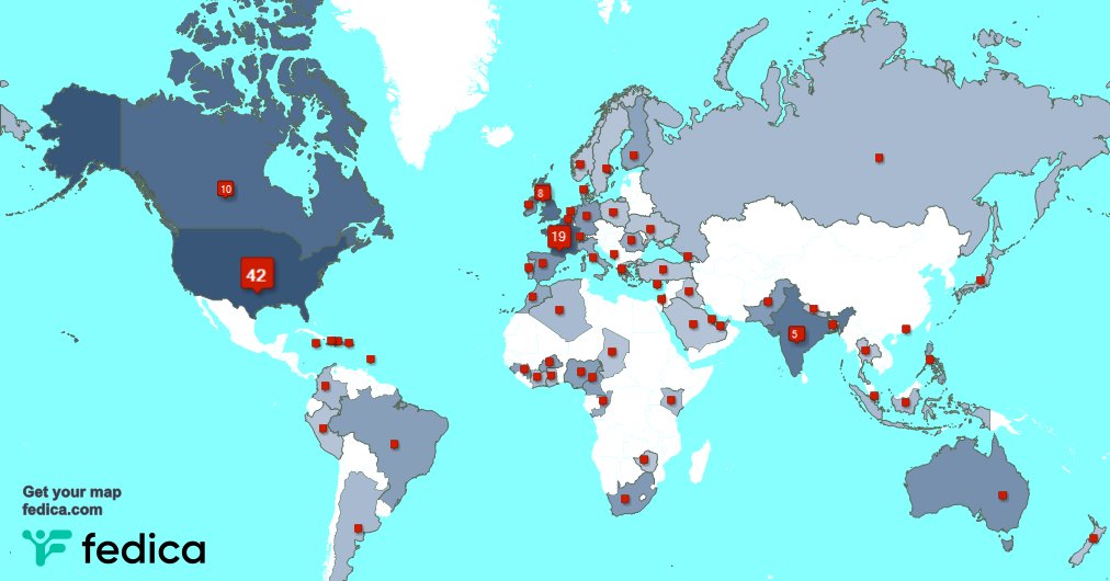Synercis's tweet image. J&apos;ai 1 nouveaux abonnés, de Pakistan 🇵🇰 la semaine dernière. Voir fedica.com/!Synercis