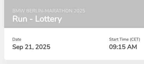 London 2025 ❌
Tokyo 2025 ❌
Berlin 2025 ❓