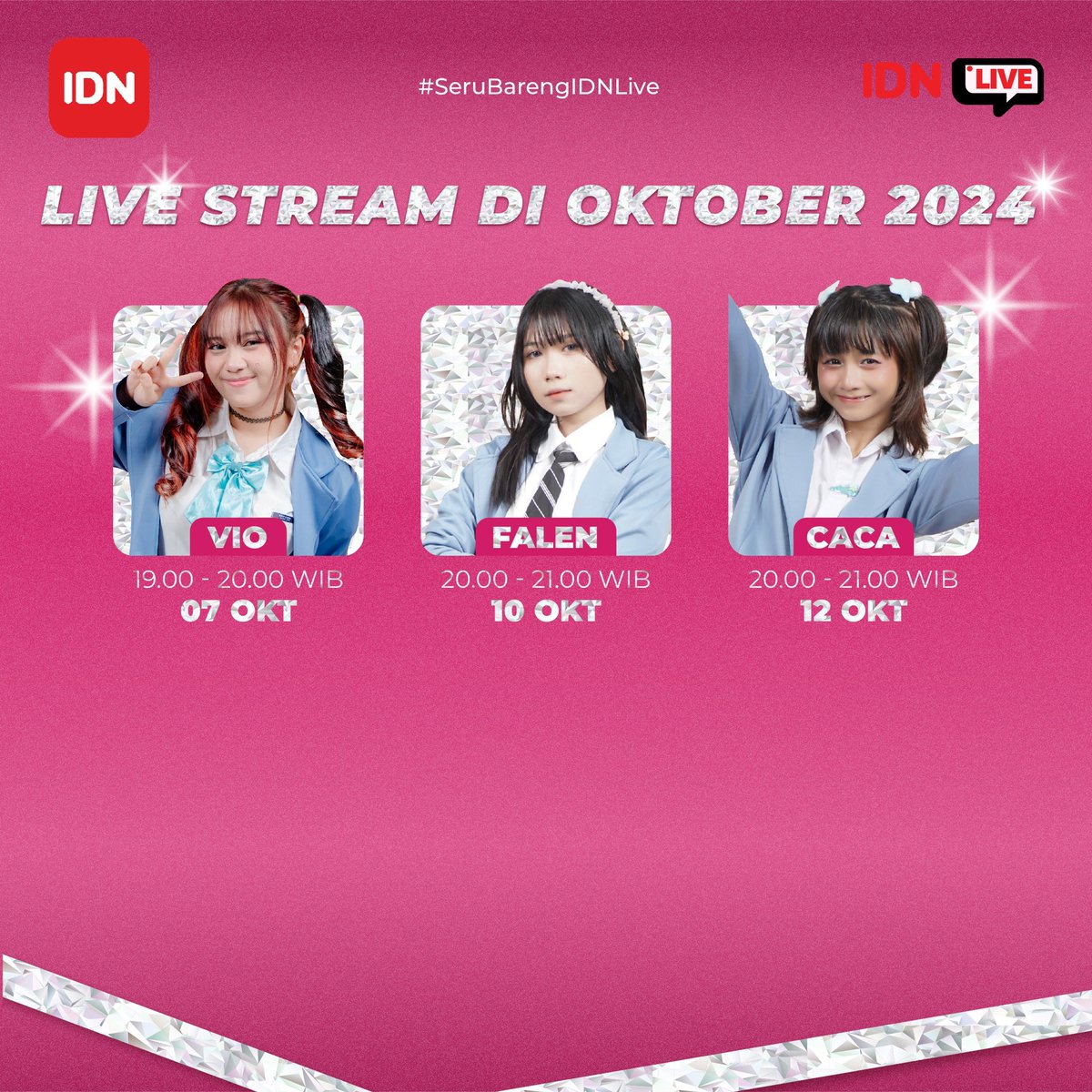 idn_app's tweet photo. Siap-siap, Oktober ini Eurifessa bakal live eksklusif di IDN Live! 🎤🔥 
Ada Q&amp;A, request lagu, dan banyak kejutan seru! Jangan sampai ketinggalan, yuk komen pertanyaan atau request lagu kamu! 🎶✨

#SeruBarengIDNLive https://t.co/fo769GNZUt