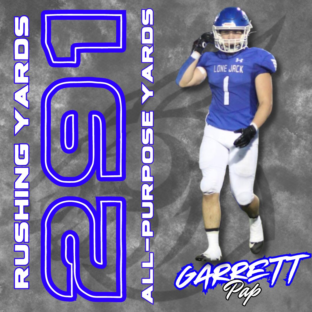 Iron sharpens Iron! Just 2 weeks after <a href="/Kian_Carpenter/">Kian Carpenter</a> set a school record Sr <a href="/PapGarrett_1/">Garrett Pap</a> turns it up a notch against Crest Ridge! New school record for Single Game Rushing Yards and  All-Purpose Yards #TogetherWeWill #MuleMentality