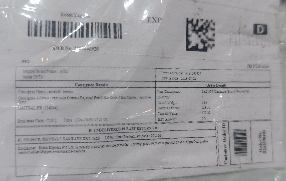 LeasingNorth's tweet photo. @AjioCares @AJIOLife I ordered 3 sets of women’s undergarments but I received artificial jewellery how pathetic 
And now your customer care is denying for return or replacement.
#ajiopoor #PoorService #fraud #scam 
Order details attached here https://t.co/O8NICX6sY1