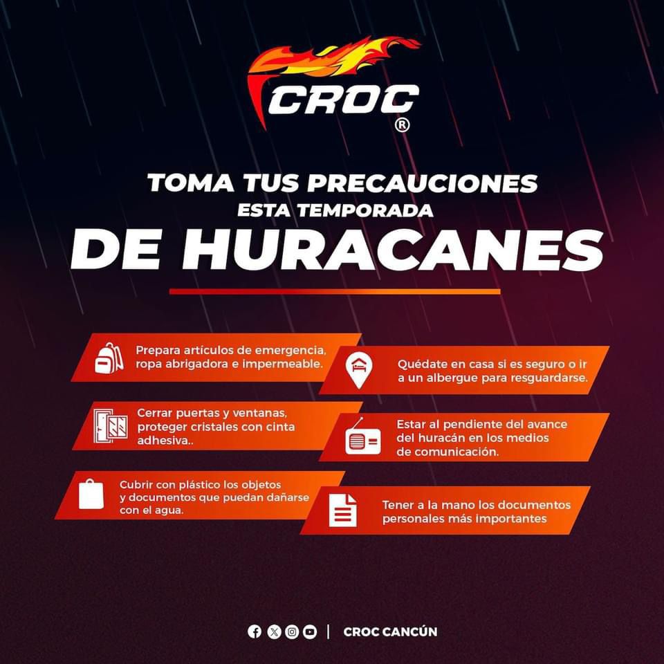TuRadioCROC's tweet image. ¿Listo para la temporada de huracanes?  Infórmate a través de medios oficiales y comparte tus consejos para mantenernos seguros. #HuracanBeryl #Prevención