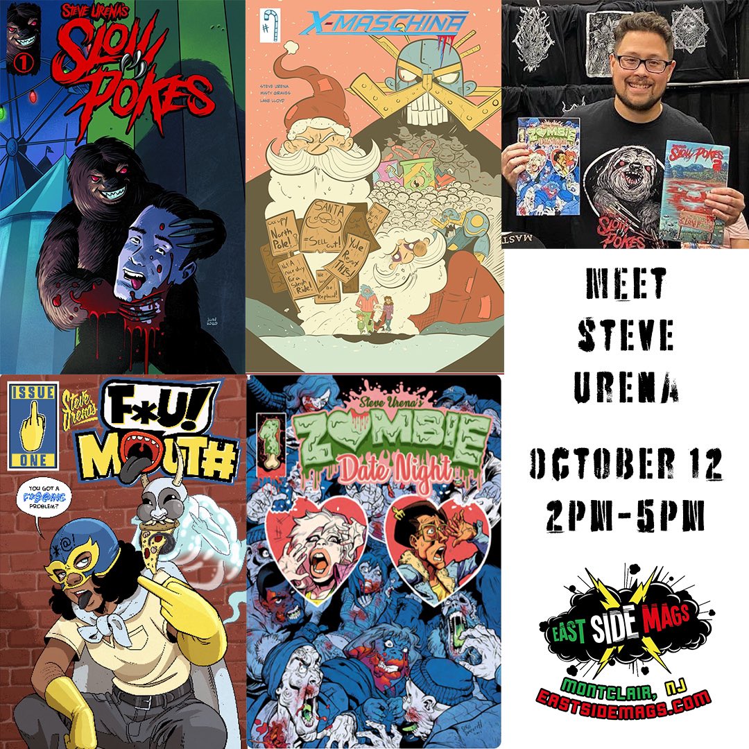 This Saturday! I will be returning to my home state of #newjersey for a signing at <a href="/eastsidemags/">East Side Mags</a> in #montclair! I’ll be there from 2-5 PM so come on by, say hello and grab some #comics from yours truly. Can’t wait to talk #horror and #comics during #spookyseason