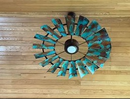 Step outside and soak in the beauty of the West with our show-stopping Royston Turquoise Windmill Ceiling Fan. 🌵

With a downlight to set the mood and that iconic turquoise finish, this fan turns any patio into a high-class Western retreat. Ready to cool down your outdoor oas...