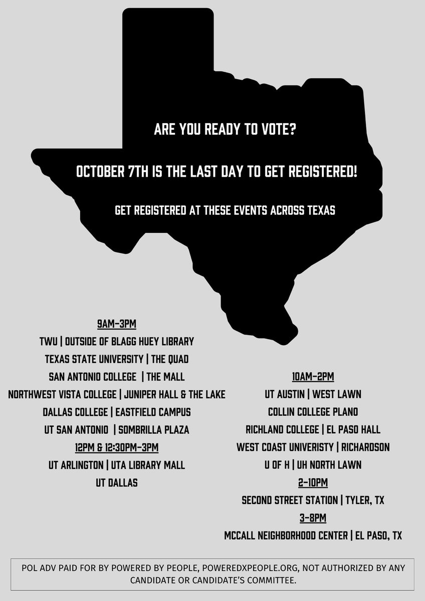 BetoORourke's tweet image. Last day to register in Texas!