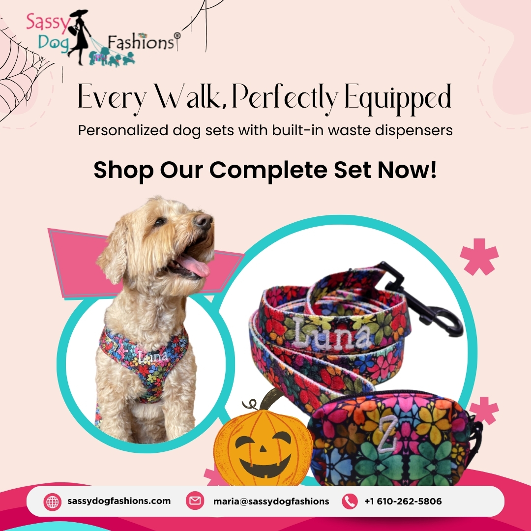 SassyDogCat's tweet image. Make every walk with your dog stress-free and stylish with Sassy Dog Fashions' personalized dog sets!
Shop Now: sassydogfashions.com
#DogFashion #PersonalizedDogGear #DogWalkEssentials #StylishPups #ConvenienceForPets #CustomDogSets #SassyDogFashions #DogAccessories #PetLovers