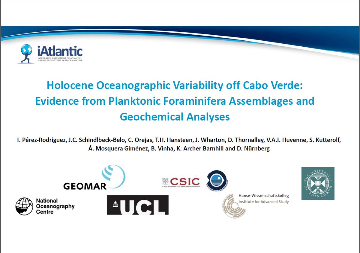 Our colleague Irene Pérez has atended the  XXXIX Conference of Spanish Society of Paleontology (Jornadas de la Sociedad Española de Paleontología) where she has displayed a presentation about #foraminifera assemblages off #CaboVerde