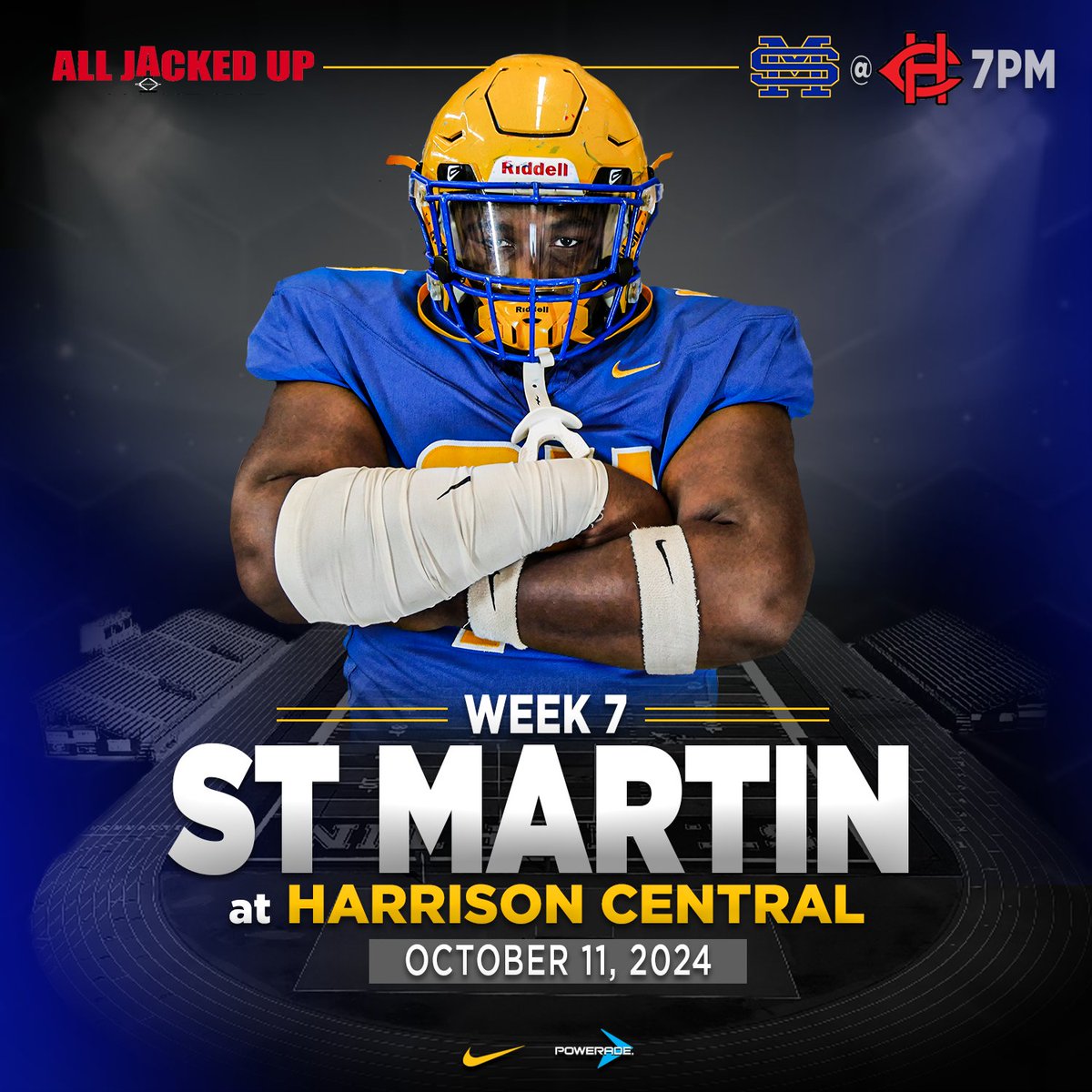 DISTRICT PLAY BEGINS THIS WEEK! #thecolony 
🏈 at. HARRISON CENTRAL
⌚FRIDAY 10.11.24 | 7:00PM