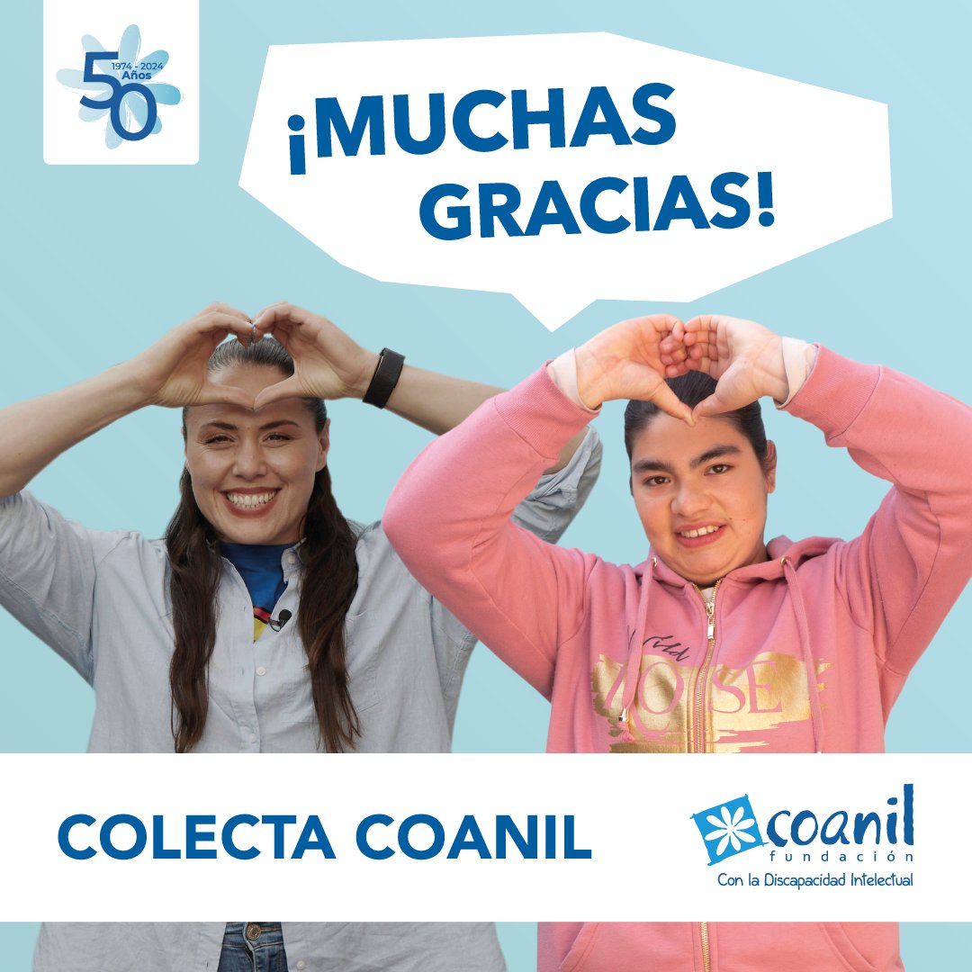 ¡Gracias a tod@s por su apoyo en la #ColectaCoanil2024! ✨

Cada aporte recibido tendrá un impacto directo para  miles de personas con discapacidad intelectual en todo el país.
 
🌐 Visita coanil.cl para conocer más de lo que hacemos día a día en Fundación Coanil.