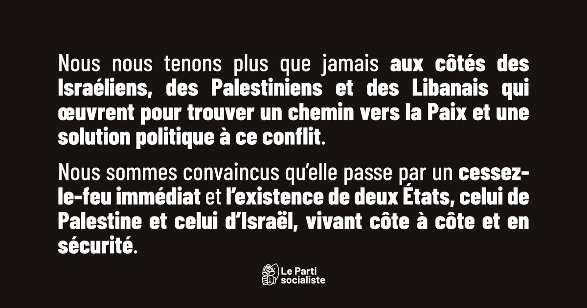 ⚫️ Un an depuis l'attaque terroriste du Hamas

Nous rendons hommage aux victimes et adressons nos pensées à leurs familles.

Nous nous tenons plus que jamais aux côtés de celles et ceux qui œuvrent pour trouver un chemin vers la Paix et une solution politique à ce conflit.