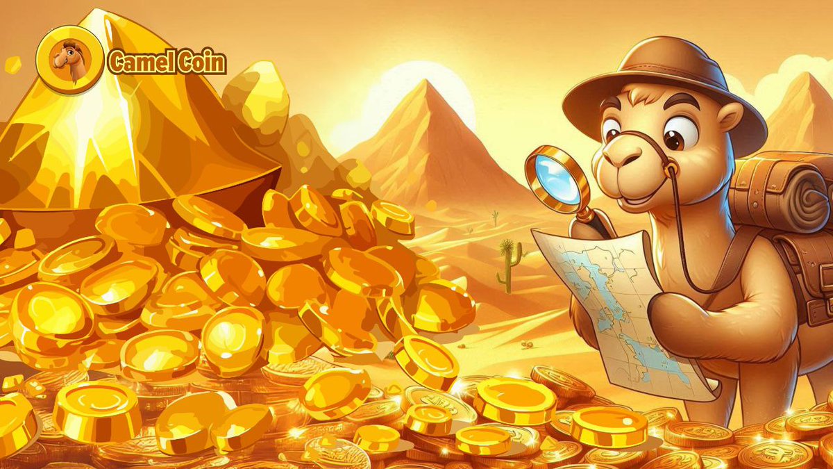 "X marks the spot! 🗺️🐫💰 Dive into the crypto desert with CamelCoin and uncover hidden treasures. Your journey to wealth starts here! #CamelCoin #TreasureHunt #CryptoAdventure"