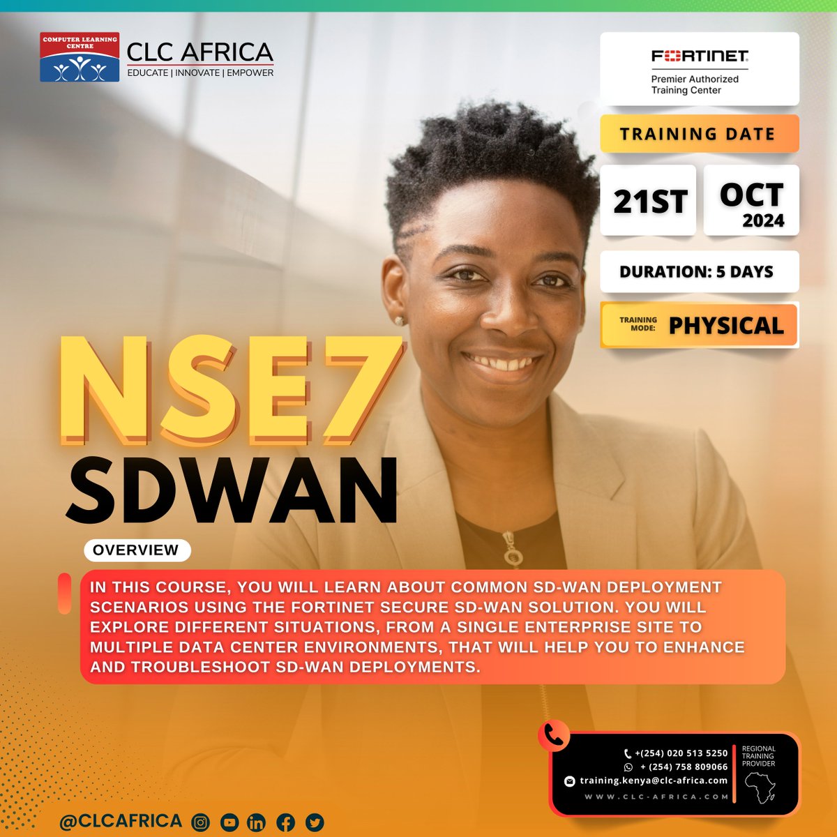 CLC_Training_'s tweet image. So you want to begin your certification on Fortinet?
Get trained on Fortinet NSE7 SDWAN.

Enroll today!
📞 0758 809066
clc-africa.com
#fortinet #FortinetTraining #CybersecurityShield #cybermonth #october #cybersecuritymonth

© All rights reserved.