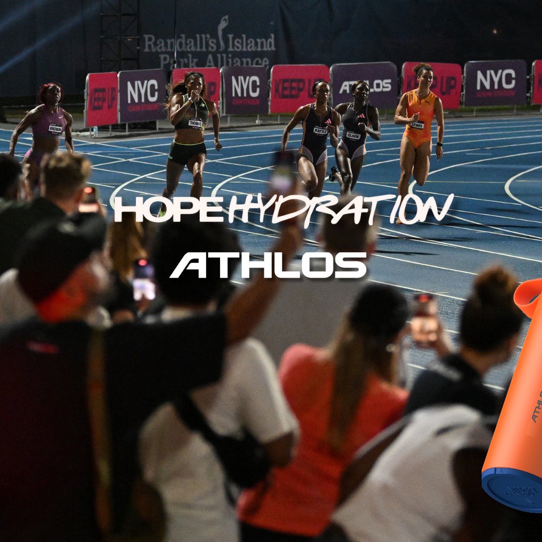 hopehydration's tweet image. Proud to have powered @athlos' women’s-only track event as their hydration partner! Our HydroStations kept athletes, fans, and talent refreshed for a day of speed, strength, and sustainability. 👟💥 Shoutout to @theoceanbottle for helping keep it plastic-free! ♻️