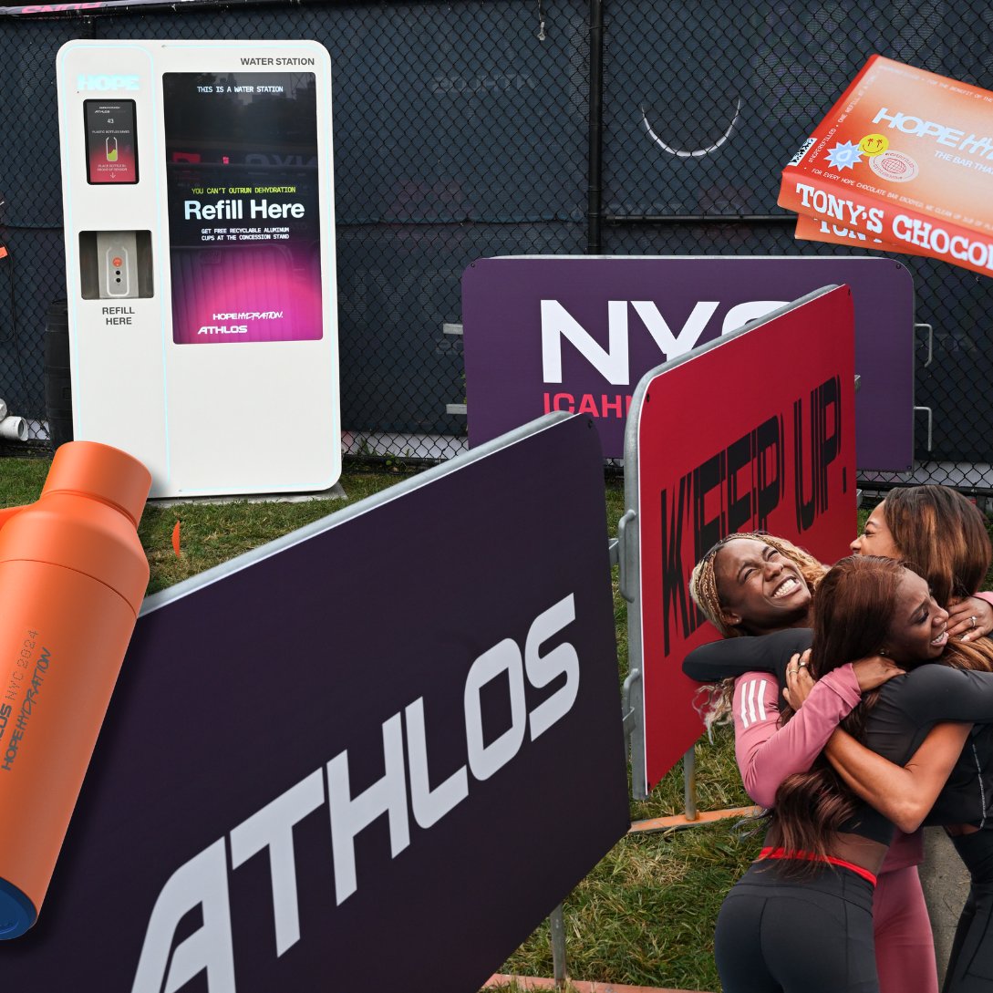 hopehydration's tweet image. Proud to have powered @athlos' women’s-only track event as their hydration partner! Our HydroStations kept athletes, fans, and talent refreshed for a day of speed, strength, and sustainability. 👟💥 Shoutout to @theoceanbottle for helping keep it plastic-free! ♻️