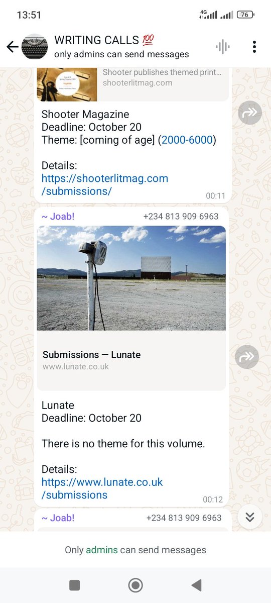 So, I'm in this group that posts opportunities for writers to submit their works to literary magazines and get paid.