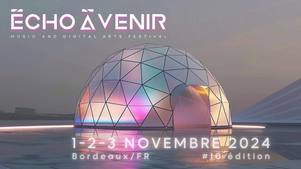 💥 FESTIVAL ÉCHO À VENIR #10 à Bordeaux 💥
Venez vivre une expérience immersive dans un dôme de 14 mètres de diamètre avec multidiffusion son et vidéo à 360° !  
Billetterie → bit.ly/EAV10_BILLETTE……
Prog  → echoavenir.fr/prog2024/
<a href="/Organphantom/">Organ'Phantom Prod</a> #Bordeaux  #VisualArt