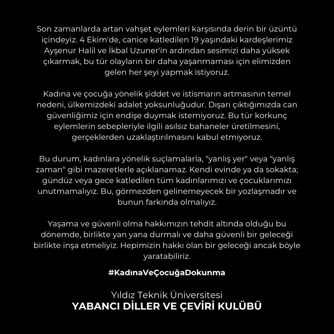 #KadinaVeÇocugaDokunma