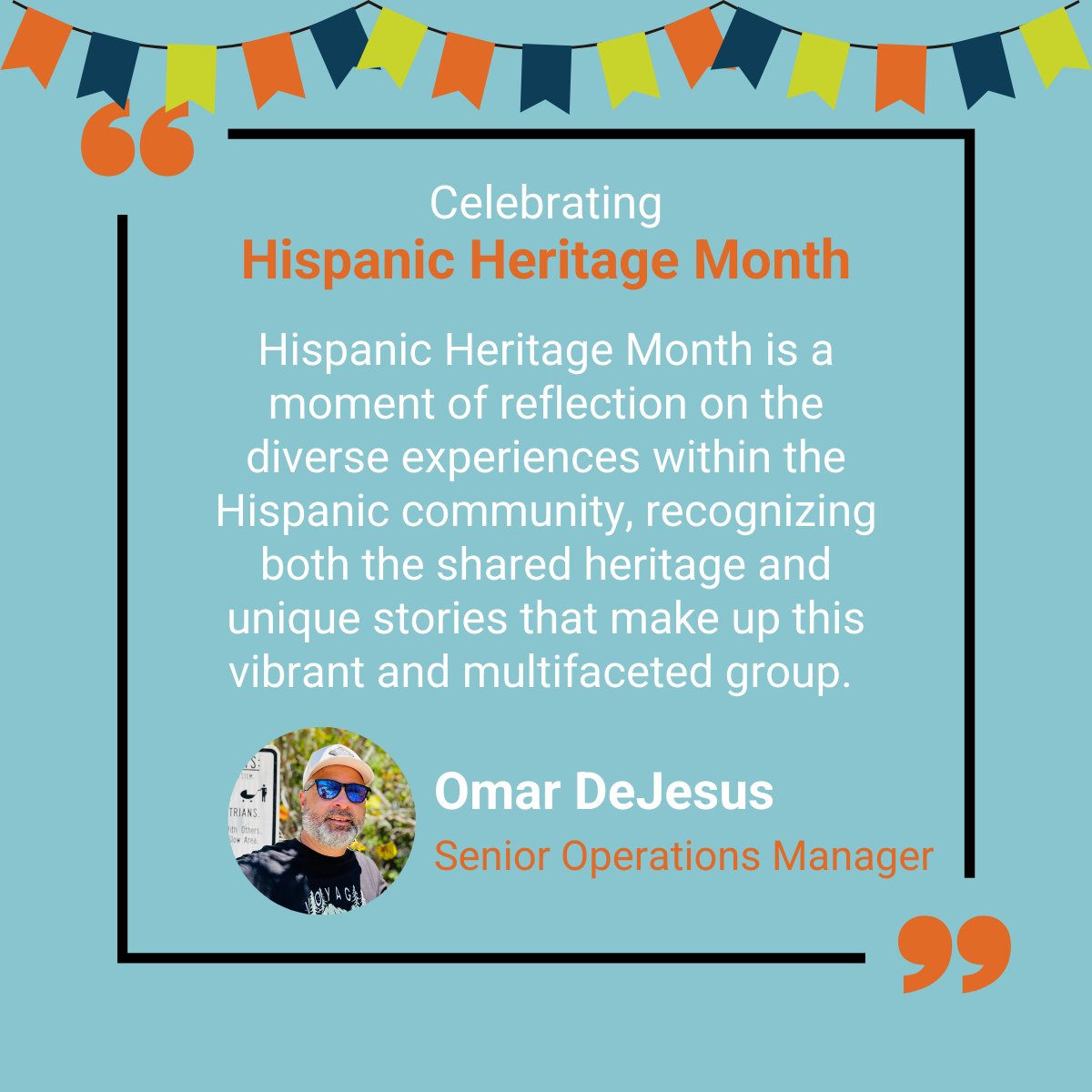 Continuing our Hispanic Heritage Month celebration, we're proud to feature Omar from our Operations Department. Hear his reflections on what this month means to him and how it inspires him to honor and celebrate his cultural heritage.

#HispanicHeritageMonth #CelebrationOfCulture