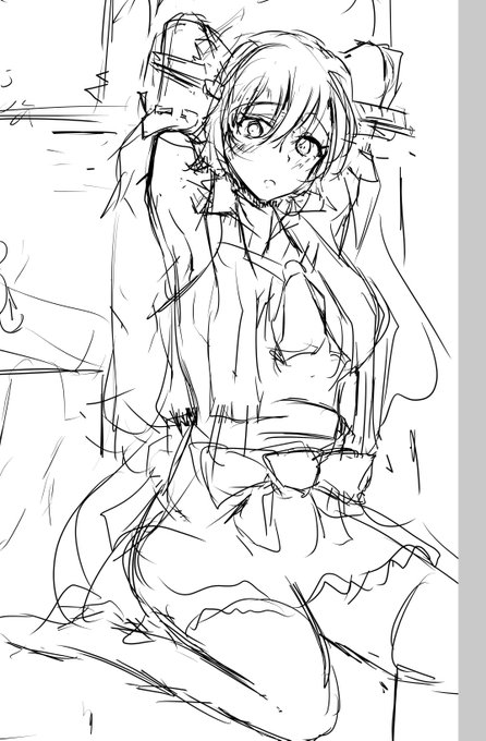 可愛い比叡ちゃん描いてる
※このあとスペンス乳腺マッサージされます 