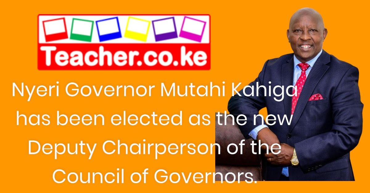 Teacher254's tweet photo. Nyeri Governor Mutahi Kahiga has been elected as the new Deputy Chairperson of the Council of Governors.
#StateOfDevolution2024 https://t.co/Tv5AWdBICk
