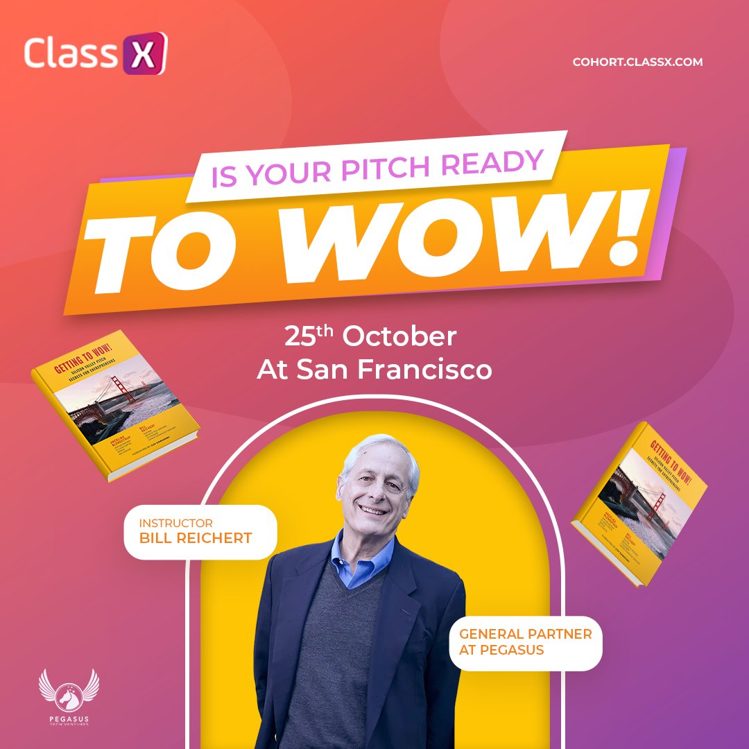 classx_tech's tweet photo. 🚀 Unlock top secrets from Silicon Valley and learn how to craft a pitch that gets investors saying "WOW!" Don’t miss this chance to elevate your pitching game and gain insider knowledge from one of the best in the business. https://t.co/VRwnkN111p https://t.co/s8w5GBhIQM