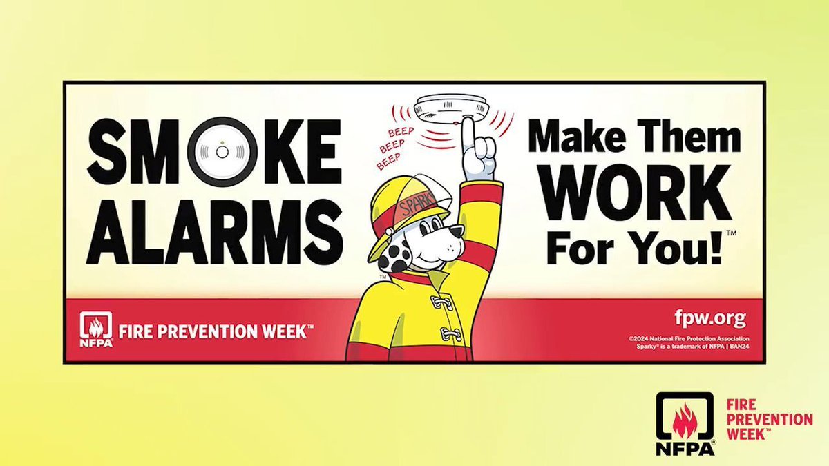 It is #FirePreventionWeek and this year’s campaign, “Smoke alarms: Make them work for you,” strives to educate everyone about the importance of having working smoke alarms in the home. Learn more about smoke alarms from our Fire Marshal: buff.ly/3N6eoF0