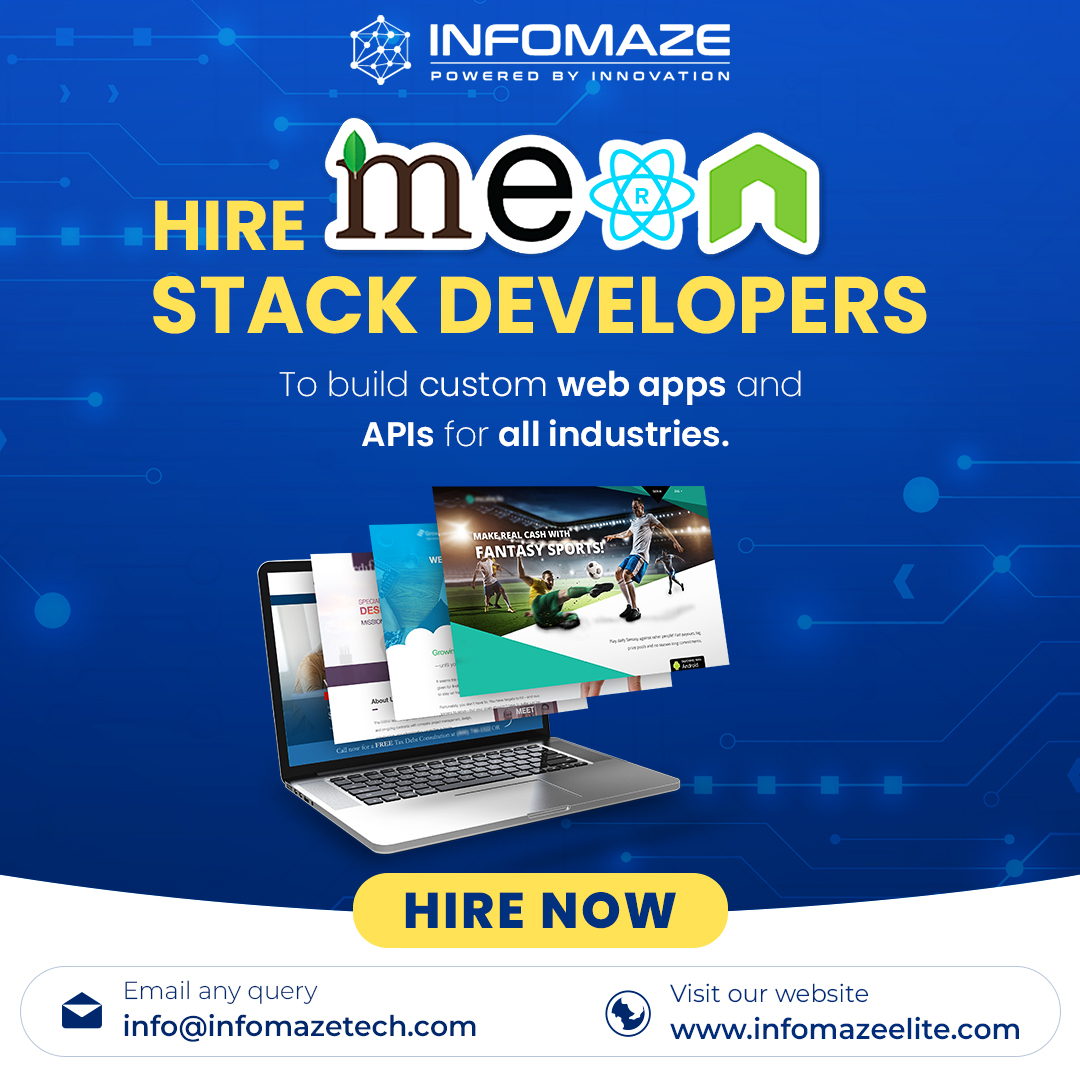 infomazeelite's tweet image. Looking to build a killer #webapp with top-notch tech? Our expert #MERNStackDevelopers are here to turn your vision into reality! Hire now and get ready to watch your project soar!

Learn More: bit.ly/3oKtGWR

#MERN #WebDevelopment #HireDeveloper #MERNStack