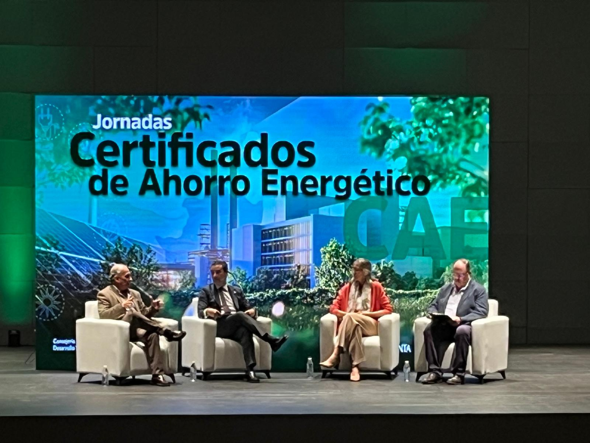 CSIFExtremadura's tweet photo. Nuestro responsable del sector de Privada, Paco Fernández, y la delegada de CSIF, María José González, han asistido hoy a la jornadas sobre Certificados de Ahorro Energético que se han celebrado en el Palacio de Congresos de Mérida.
#TodoXTodos https://t.co/sJ8WgW2wuD