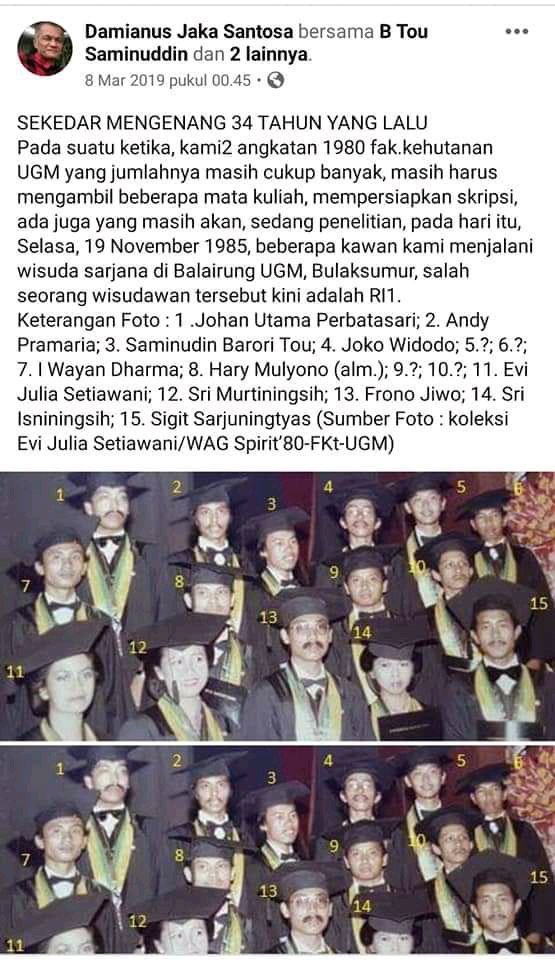 Ini ijasah dari Ibunda Kak <a href="/UntheeUnti/">Hernanti Ayuningtyas</a> , dan photo wisuda bundanya no.12 dan Pak Jokowi no.4

Teruslah denial sampai gila wkkk...🤣😅😂