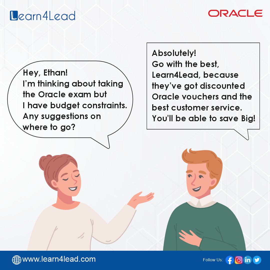 learn_4lead's tweet image. You don&apos;t have to worry about budget constraints to become a certified Oracle expert. Grab our vouchers today and kickstart your journey.

#Oracle #Exam #Oracleexam #Voucher #OracleVoucher #Discounted #Bulkvouchers