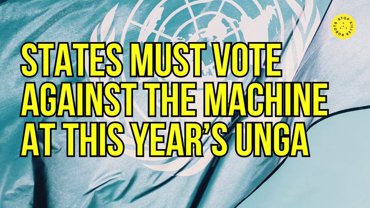 The regulation of #AI needs to catch up to the pace of innovation.

States have the opportunity to close the gap by supporting the resolution on #AutonomousWeapons during this year's #UNGA79 and bring us closer to new int'l law to #StopKillerRobots.