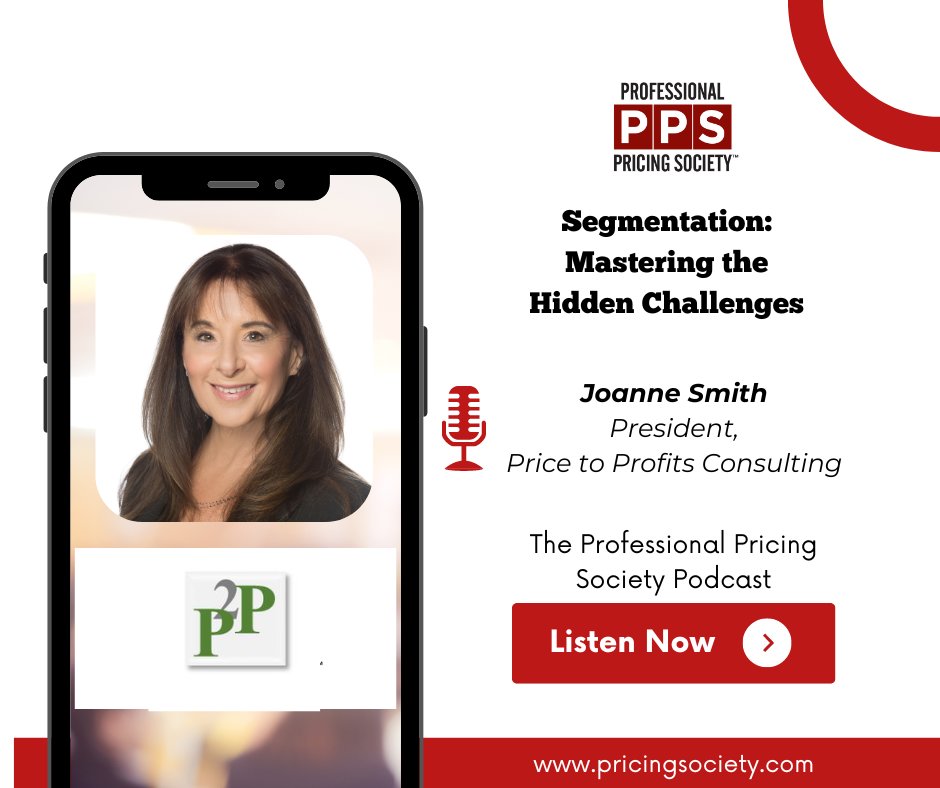 Serving as a teaser to her upcoming hashtag#PPSVEGAS24 session speaker, Joanne M Smith steps into the PPS podcast to discuss the beauty of pricing segmentation! Check it out here: pricingsociety.com/podcast/episod…