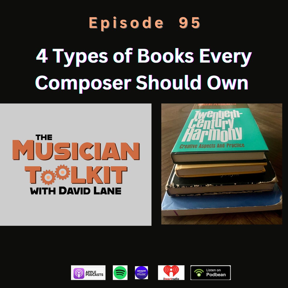 If you're a composer or an arranger, it is invaluable to have plenty of references to help you study and improve your craft.  I share 4 types of books that I think every composer should have on their bookshelf, and my personal favorites of each kind.
 davidlanemusic.com/toolkit/episod…