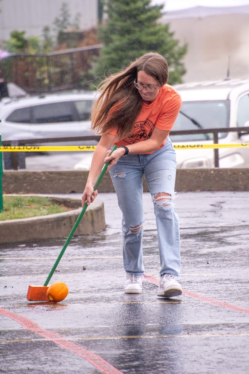 Pumpkin rolling challenges kids of all ages! Even in the rain these guys and gals gave it their all. Think you've got what it takes to walk away the champ next year? 🧹🎃

Highlights from the 2024 pumpkin roll at the festival.