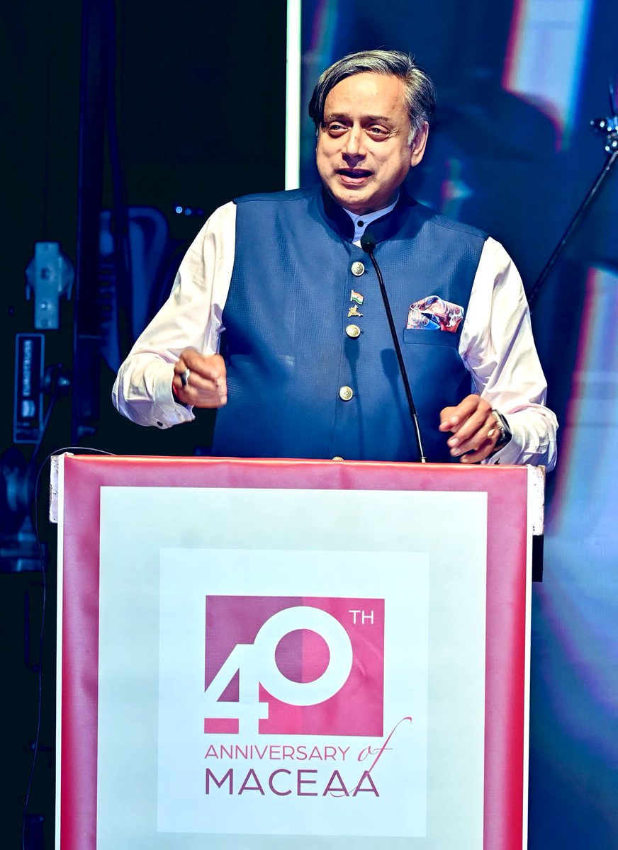 ShashiTharoor's tweet photo. Inaugurated and addressed “Rubis ‘24” — the 40th Anniversary Celebration of the Mar Athanasius College of Engineering College (MACE), Kothamangalam, Alumni Association in Kuwait. Spoke of the contributions of engineers and the challenges ahead in the face of climate change. https://t.co/HYQEUNyFhd