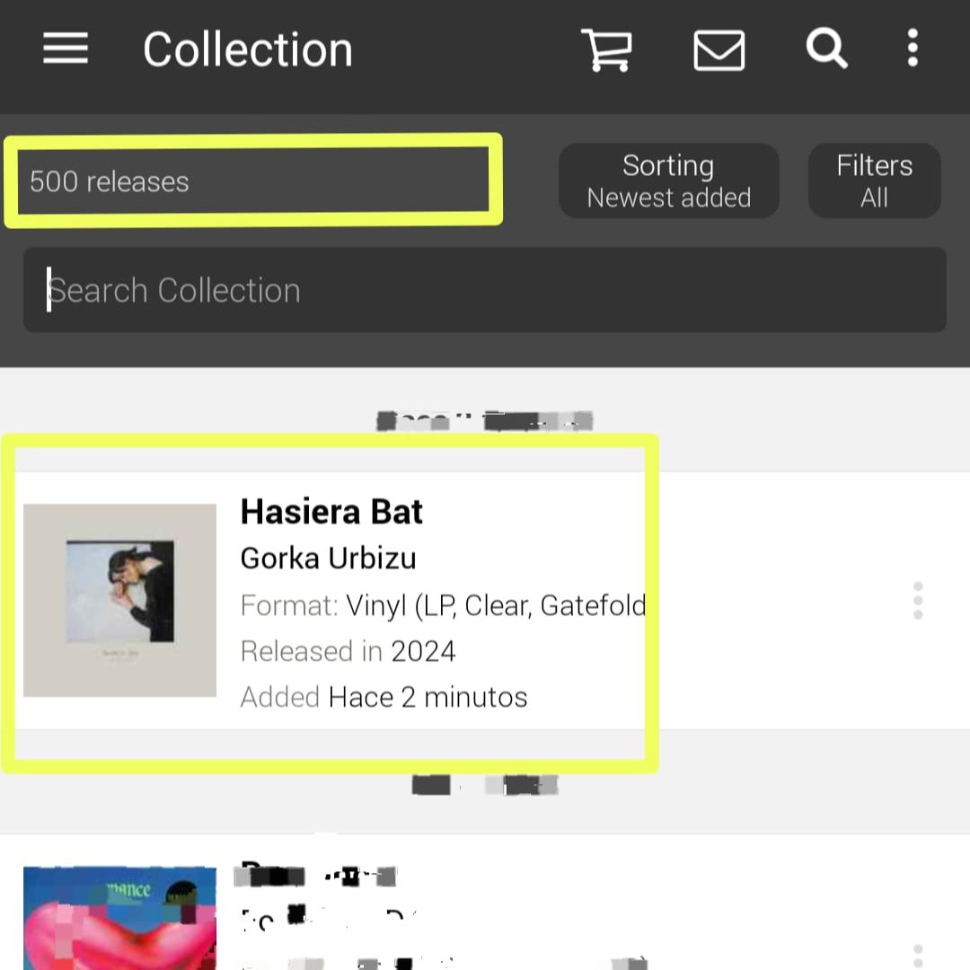 Logro 500 vinilos en la colección: ✅
Que el artista esté a la altura: No me ha podido salir mejor 😃<a href="/gorkaurbizubat/">Gorka Urbizu musika</a>