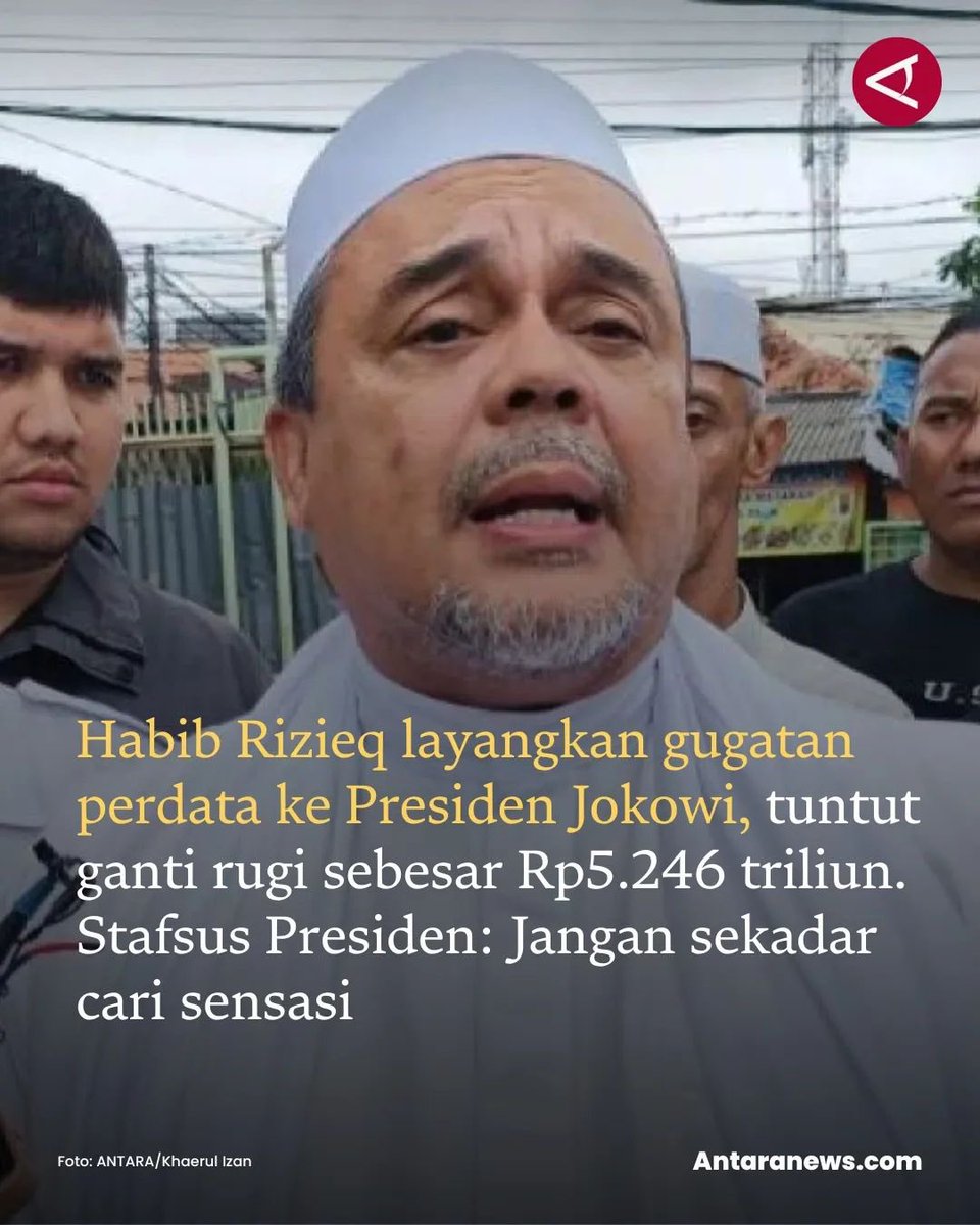 __LOVE_AG4EVER's tweet photo. Habib Rizieq mengajukan gugatan Perbuatan melawan Hukum terhadap presiden @jokowi melalui pengadilan Negeri Jakarta Pusat pada tanggal 30 september 2024, gugatan melawan hukum berupa dugaan rangkaian kebohongan jokowi selama periode 2012-2024.

gak berani Komen Negatif takut digampar kak Ema 😔