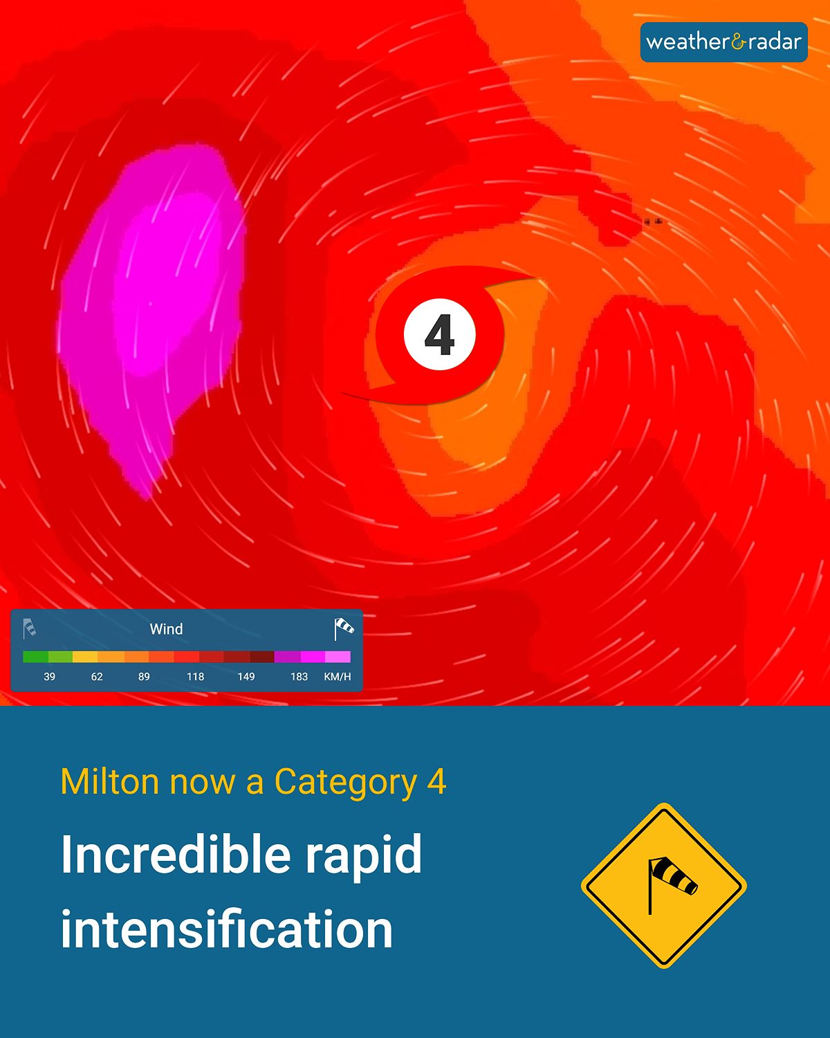 Weather Radar USA on X Incredible rapidintensification continues. Milton is now a category 4 with sustained winds of 150 mph. Read more about rapid intensification here https t wujEEBBYY0 https t.c...
