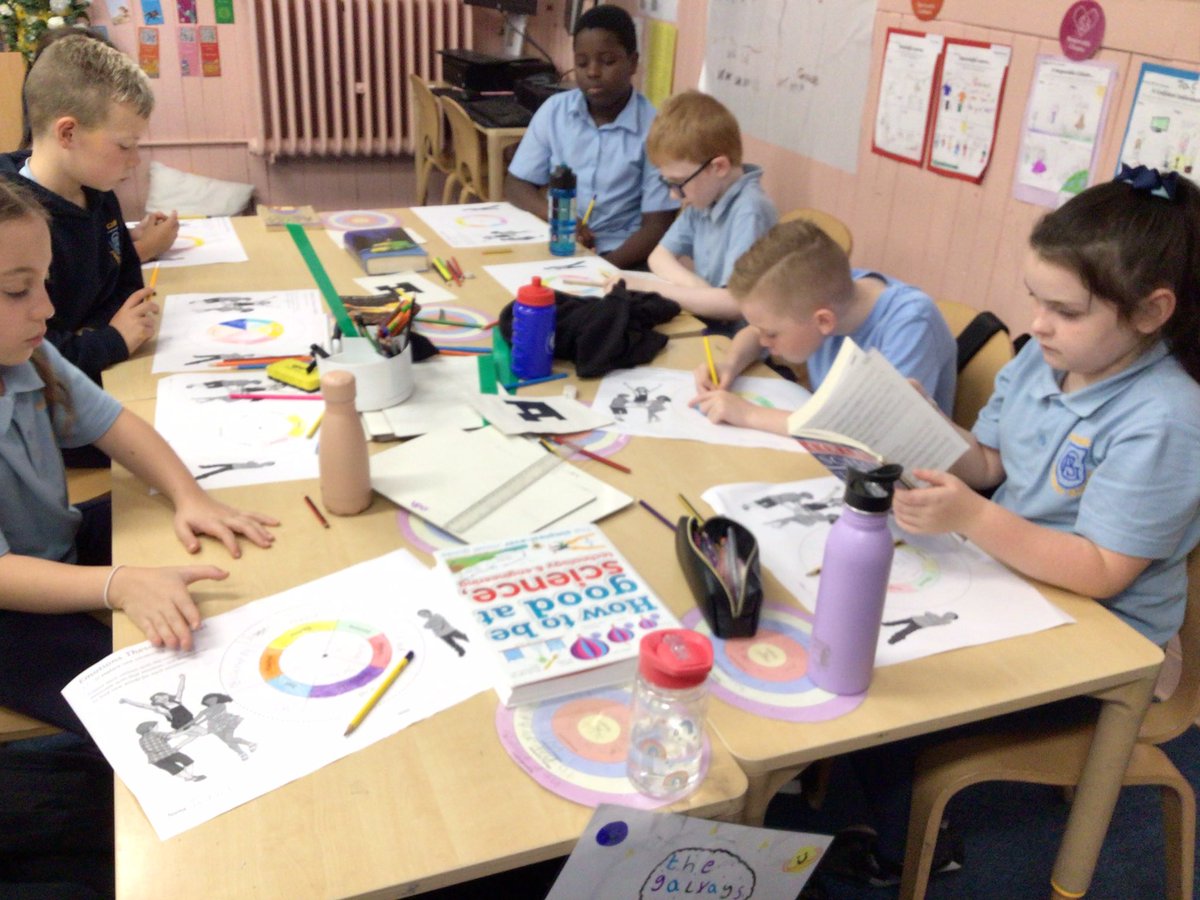 Today we used a thesaurus to help us find new words for our emotions. We then inserted these words on our emotions wheel. <a href="/GlencairnpsN/">Glencairn Primary School, Motherwell</a>